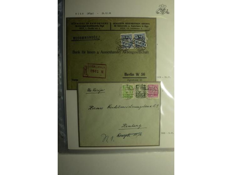 NORMSTEMPEL: RIGA, umfangreiche Sammlung von über 120 Briefen und Karten, dabei u.a. eine Geldanweisung von RIGA-GAISA OSTA 3