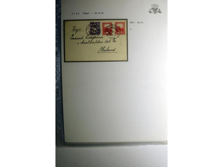NORMSTEMPEL: RIGA, umfangreiche Sammlung von über 120 Briefen und Karten, dabei u.a. eine Geldanweisung von RIGA-GAISA OSTA 3
