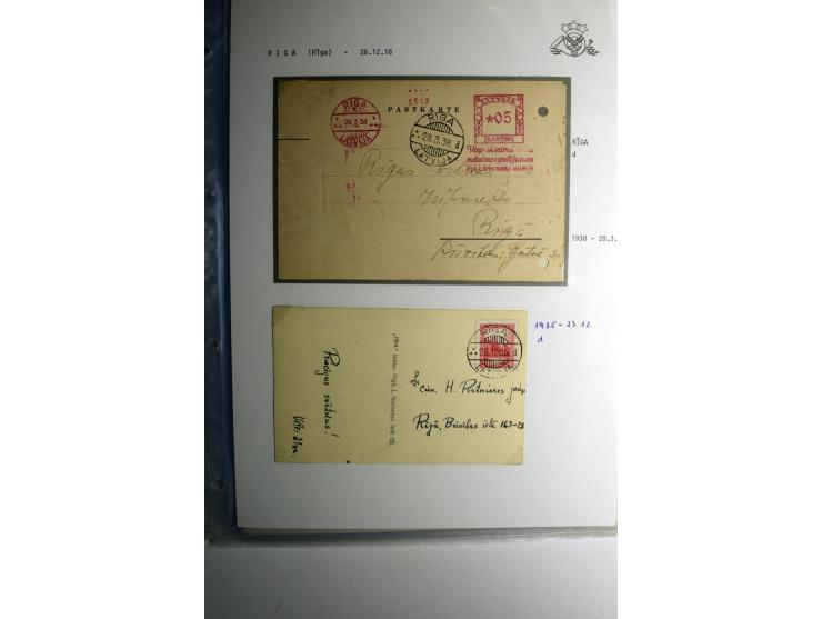 NORMSTEMPEL: RIGA, umfangreiche Sammlung von über 120 Briefen und Karten, dabei u.a. eine Geldanweisung von RIGA-GAISA OSTA 3