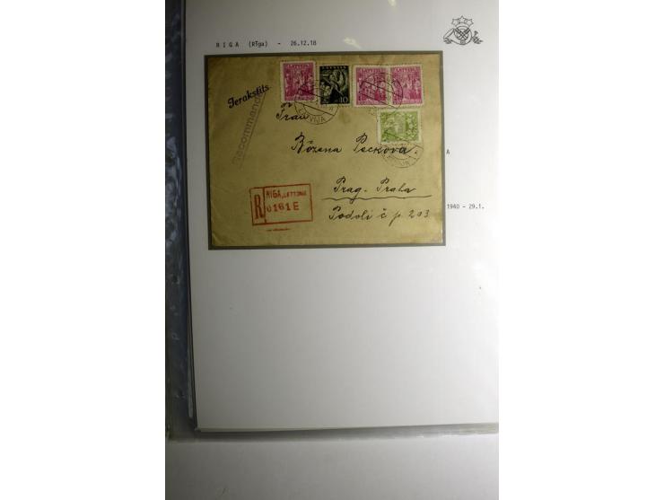 NORMSTEMPEL: RIGA, umfangreiche Sammlung von über 120 Briefen und Karten, dabei u.a. eine Geldanweisung von RIGA-GAISA OSTA 3