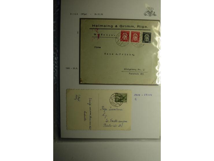 NORMSTEMPEL: RIGA, umfangreiche Sammlung von über 120 Briefen und Karten, dabei u.a. eine Geldanweisung von RIGA-GAISA OSTA 3