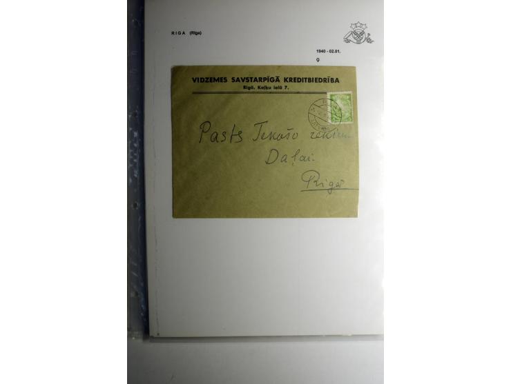 NORMSTEMPEL: RIGA, umfangreiche Sammlung von über 120 Briefen und Karten, dabei u.a. eine Geldanweisung von RIGA-GAISA OSTA 3