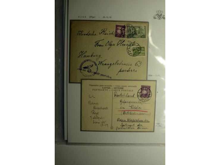 NORMSTEMPEL: RIGA, umfangreiche Sammlung von über 120 Briefen und Karten, dabei u.a. eine Geldanweisung von RIGA-GAISA OSTA 3