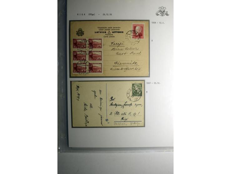 NORMSTEMPEL: RIGA, umfangreiche Sammlung von über 120 Briefen und Karten, dabei u.a. eine Geldanweisung von RIGA-GAISA OSTA 3