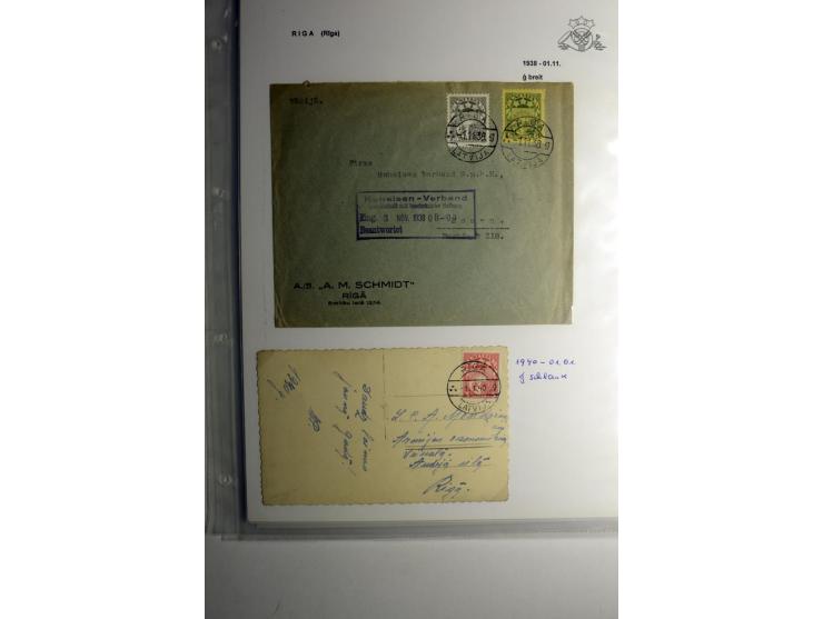 NORMSTEMPEL: RIGA, umfangreiche Sammlung von über 120 Briefen und Karten, dabei u.a. eine Geldanweisung von RIGA-GAISA OSTA 3