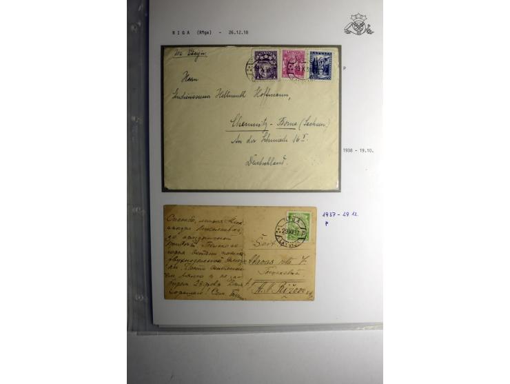 NORMSTEMPEL: RIGA, umfangreiche Sammlung von über 120 Briefen und Karten, dabei u.a. eine Geldanweisung von RIGA-GAISA OSTA 3