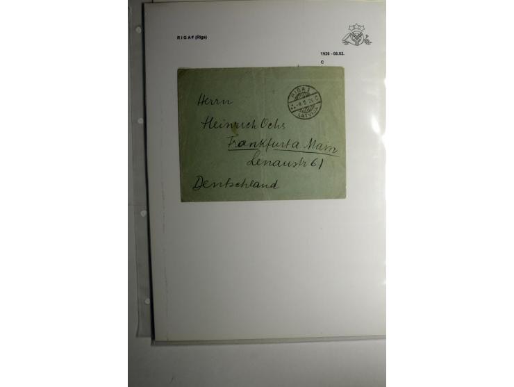 NORMSTEMPEL: RIGA, umfangreiche Sammlung von über 120 Briefen und Karten, dabei u.a. eine Geldanweisung von RIGA-GAISA OSTA 3