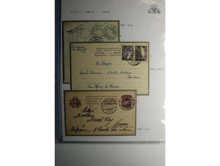 NORMSTEMPEL: RIGA, umfangreiche Sammlung von über 120 Briefen und Karten, dabei u.a. eine Geldanweisung von RIGA-GAISA OSTA 3
