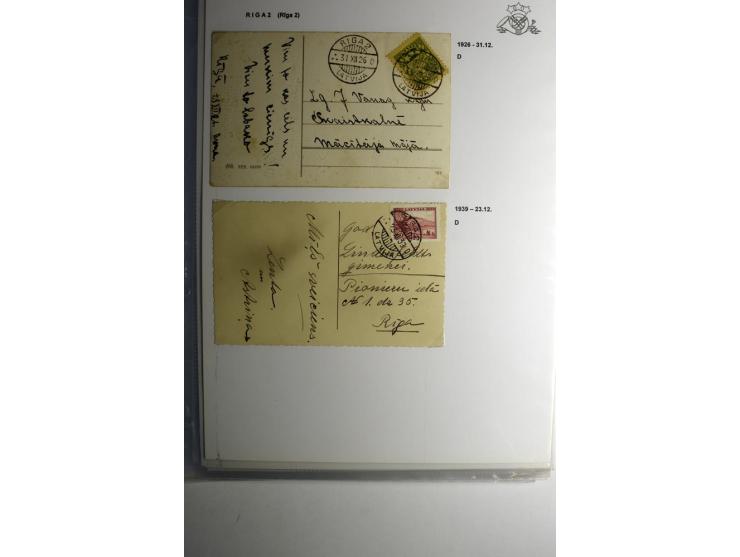 NORMSTEMPEL: RIGA, umfangreiche Sammlung von über 120 Briefen und Karten, dabei u.a. eine Geldanweisung von RIGA-GAISA OSTA 3