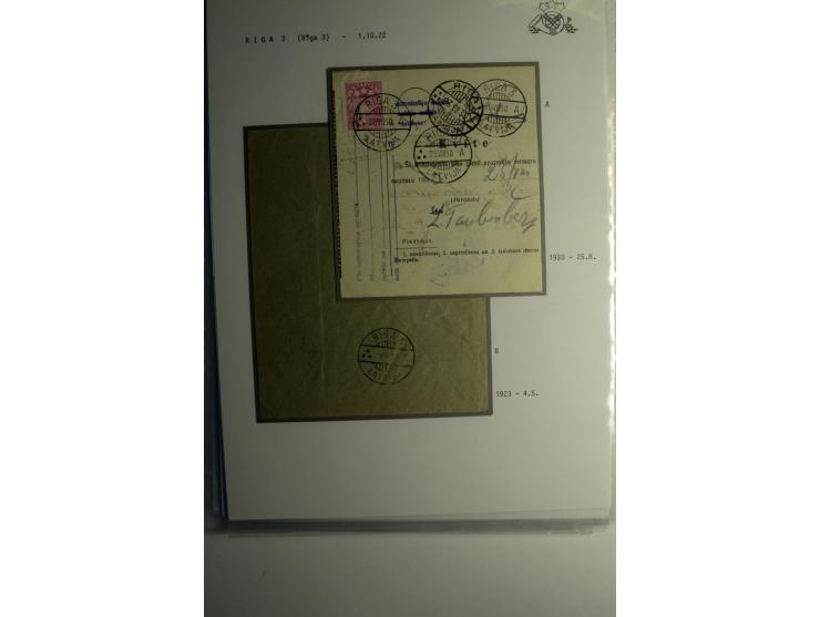 NORMSTEMPEL: RIGA, umfangreiche Sammlung von über 120 Briefen und Karten, dabei u.a. eine Geldanweisung von RIGA-GAISA OSTA 3