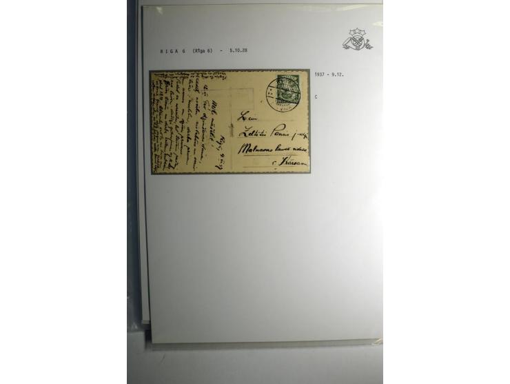 NORMSTEMPEL: RIGA, umfangreiche Sammlung von über 120 Briefen und Karten, dabei u.a. eine Geldanweisung von RIGA-GAISA OSTA 3