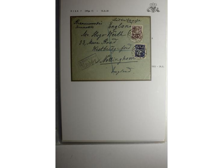 NORMSTEMPEL: RIGA, umfangreiche Sammlung von über 120 Briefen und Karten, dabei u.a. eine Geldanweisung von RIGA-GAISA OSTA 3