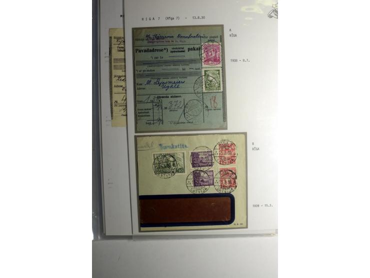 NORMSTEMPEL: RIGA, umfangreiche Sammlung von über 120 Briefen und Karten, dabei u.a. eine Geldanweisung von RIGA-GAISA OSTA 3