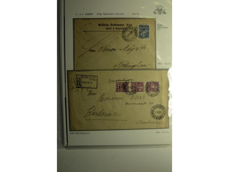NORMSTEMPEL: RIGA, umfangreiche Sammlung von über 120 Briefen und Karten, dabei u.a. eine Geldanweisung von RIGA-GAISA OSTA 3