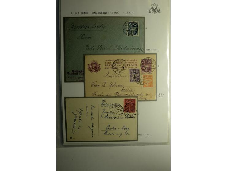 NORMSTEMPEL: RIGA, umfangreiche Sammlung von über 120 Briefen und Karten, dabei u.a. eine Geldanweisung von RIGA-GAISA OSTA 3