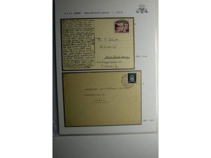 NORMSTEMPEL: RIGA, umfangreiche Sammlung von über 120 Briefen und Karten, dabei u.a. eine Geldanweisung von RIGA-GAISA OSTA 3