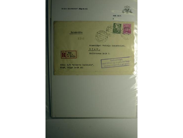 NORMSTEMPEL: RIGA, umfangreiche Sammlung von über 120 Briefen und Karten, dabei u.a. eine Geldanweisung von RIGA-GAISA OSTA 3