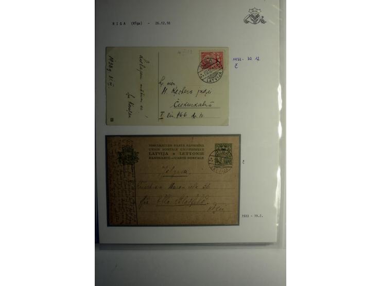 NORMSTEMPEL: RIGA, umfangreiche Sammlung von über 120 Briefen und Karten, dabei u.a. eine Geldanweisung von RIGA-GAISA OSTA 3