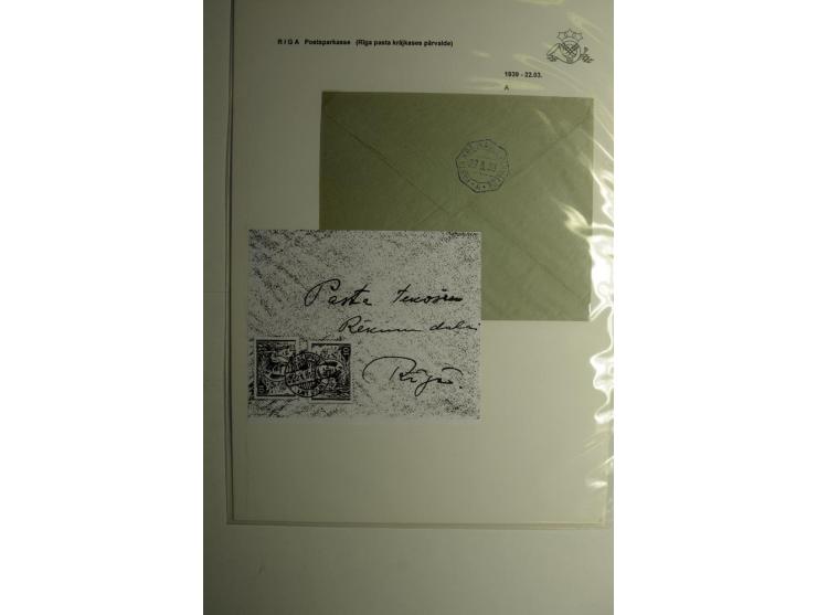 NORMSTEMPEL: RIGA, umfangreiche Sammlung von über 120 Briefen und Karten, dabei u.a. eine Geldanweisung von RIGA-GAISA OSTA 3