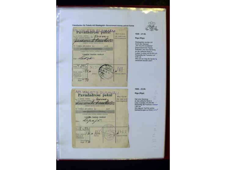 PAKETKARTEN: 1922/41, über 40 Paketkarten, teilweise mit komplettem Kupon, dabei verschiedene Typen, Papierfarben, außerdem P