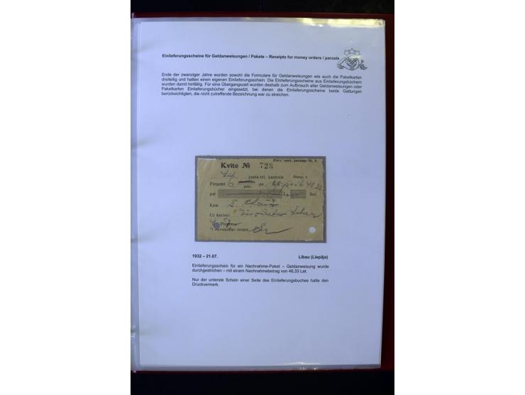 PAKETKARTEN: 1922/41, über 40 Paketkarten, teilweise mit komplettem Kupon, dabei verschiedene Typen, Papierfarben, außerdem P
