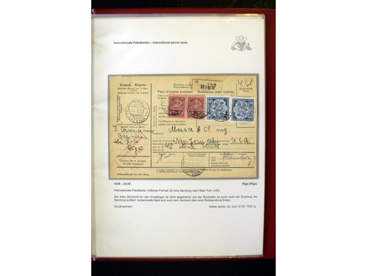 PAKETKARTEN: 1922/41, über 40 Paketkarten, teilweise mit komplettem Kupon, dabei verschiedene Typen, Papierfarben, außerdem P