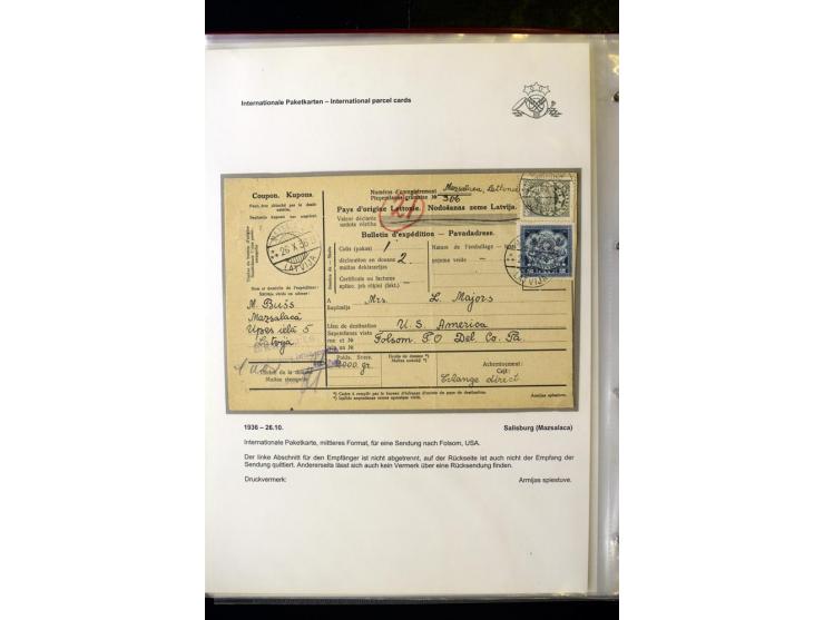PAKETKARTEN: 1922/41, über 40 Paketkarten, teilweise mit komplettem Kupon, dabei verschiedene Typen, Papierfarben, außerdem P