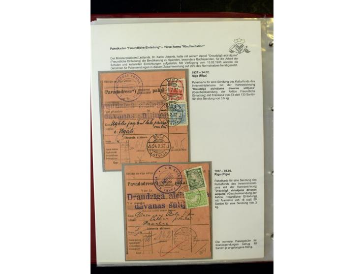 PAKETKARTEN: 1922/41, über 40 Paketkarten, teilweise mit komplettem Kupon, dabei verschiedene Typen, Papierfarben, außerdem P