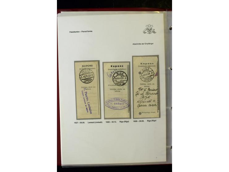 PAKETKARTEN: 1922/41, über 40 Paketkarten, teilweise mit komplettem Kupon, dabei verschiedene Typen, Papierfarben, außerdem P