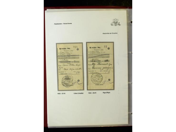 PAKETKARTEN: 1922/41, über 40 Paketkarten, teilweise mit komplettem Kupon, dabei verschiedene Typen, Papierfarben, außerdem P