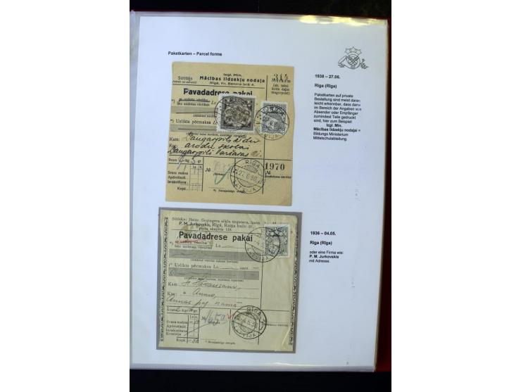 PAKETKARTEN: 1922/41, über 40 Paketkarten, teilweise mit komplettem Kupon, dabei verschiedene Typen, Papierfarben, außerdem P