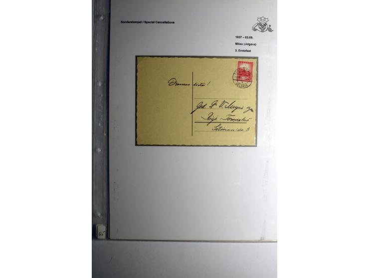 PERIODISCHE POSTANSTALTEN/SONDERSTEMPEL: 1924/39, 21 Briefe und Karten, dabei  "300 Jahre Stadt Libau", "Rositten Erntefest",