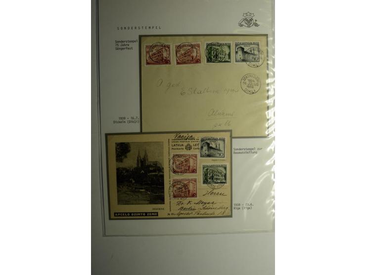 PERIODISCHE POSTANSTALTEN/SONDERSTEMPEL: 1924/39, 21 Briefe und Karten, dabei  "300 Jahre Stadt Libau", "Rositten Erntefest",