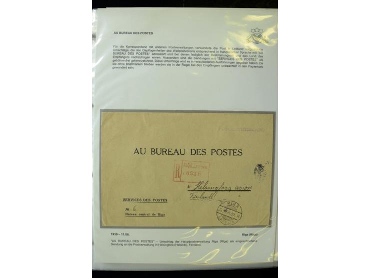 POSTFORMULARE: 1919/40, umfangreiche Sammlung von über 80 Ganzstücken, dabei "Au Bureau des Postes", Umschläge des Postscheck