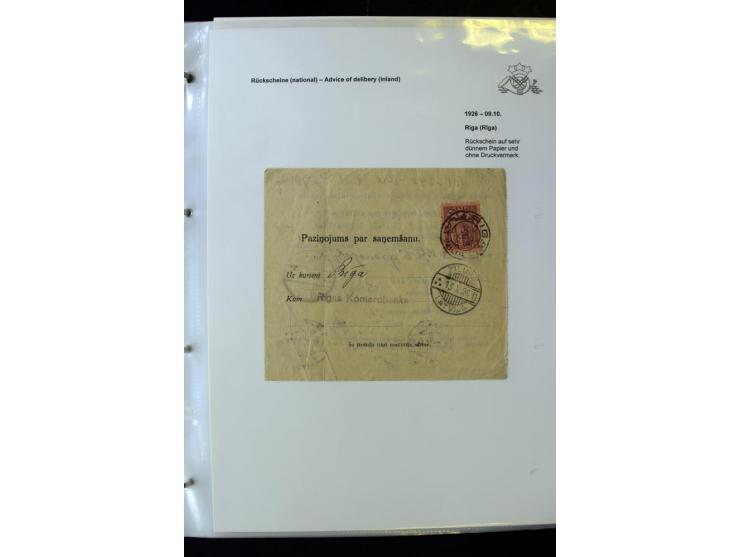 POSTFORMULARE: 1919/40, umfangreiche Sammlung von über 80 Ganzstücken, dabei "Au Bureau des Postes", Umschläge des Postscheck
