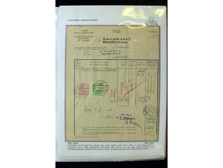 POSTFORMULARE: 1919/40, umfangreiche Sammlung von über 80 Ganzstücken, dabei "Au Bureau des Postes", Umschläge des Postscheck
