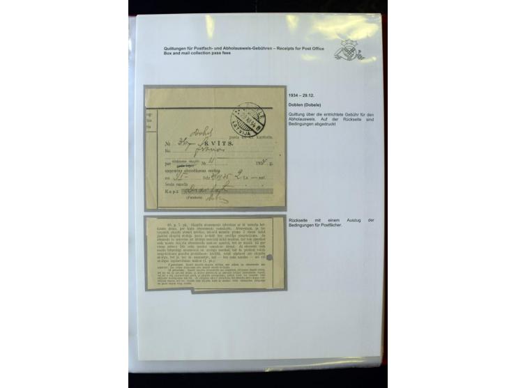 POSTFORMULARE: 1919/40, umfangreiche Sammlung von über 80 Ganzstücken, dabei "Au Bureau des Postes", Umschläge des Postscheck
