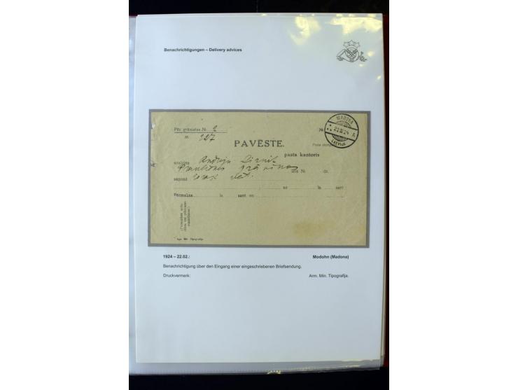 POSTFORMULARE: 1919/40, umfangreiche Sammlung von über 80 Ganzstücken, dabei "Au Bureau des Postes", Umschläge des Postscheck