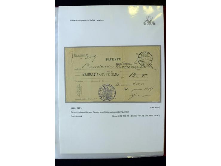 POSTFORMULARE: 1919/40, umfangreiche Sammlung von über 80 Ganzstücken, dabei "Au Bureau des Postes", Umschläge des Postscheck