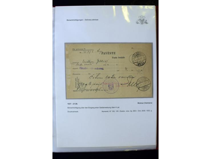 POSTFORMULARE: 1919/40, umfangreiche Sammlung von über 80 Ganzstücken, dabei "Au Bureau des Postes", Umschläge des Postscheck