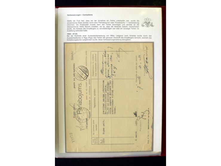 POSTFORMULARE: 1919/40, umfangreiche Sammlung von über 80 Ganzstücken, dabei "Au Bureau des Postes", Umschläge des Postscheck