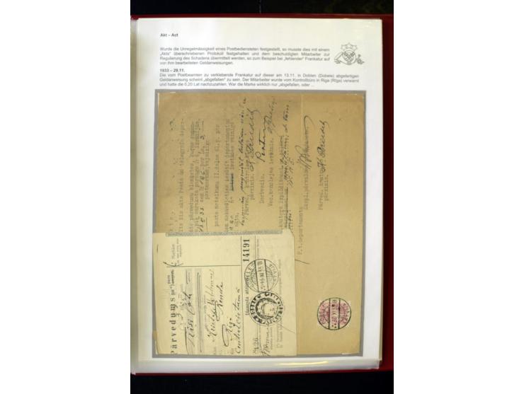 POSTFORMULARE: 1919/40, umfangreiche Sammlung von über 80 Ganzstücken, dabei "Au Bureau des Postes", Umschläge des Postscheck
