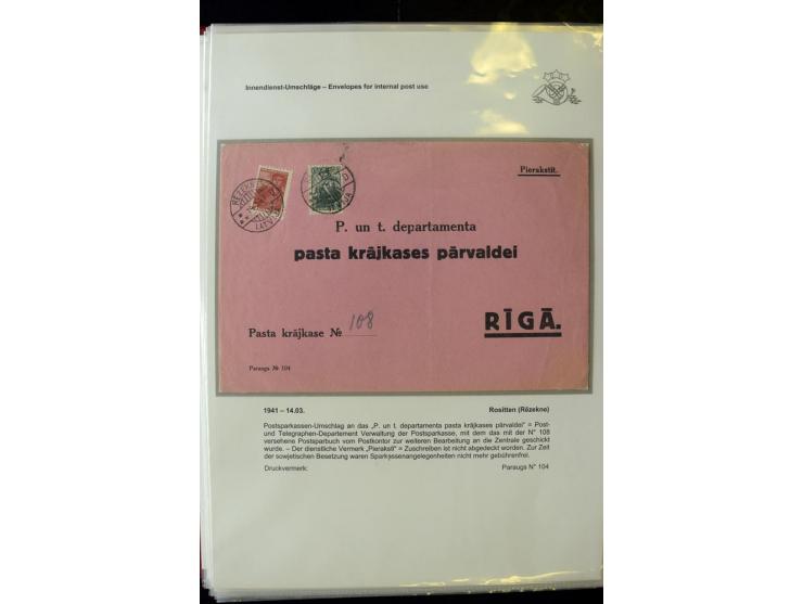 POSTFORMULARE: 1919/40, umfangreiche Sammlung von über 80 Ganzstücken, dabei "Au Bureau des Postes", Umschläge des Postscheck