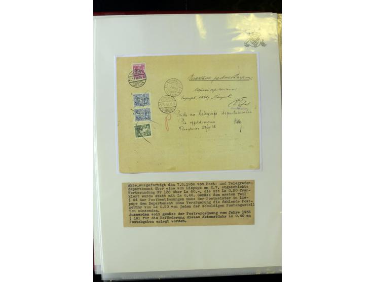 POSTFORMULARE: 1919/40, umfangreiche Sammlung von über 80 Ganzstücken, dabei "Au Bureau des Postes", Umschläge des Postscheck