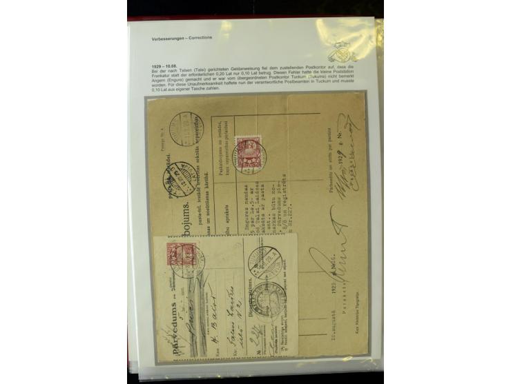 POSTFORMULARE: 1919/40, umfangreiche Sammlung von über 80 Ganzstücken, dabei "Au Bureau des Postes", Umschläge des Postscheck