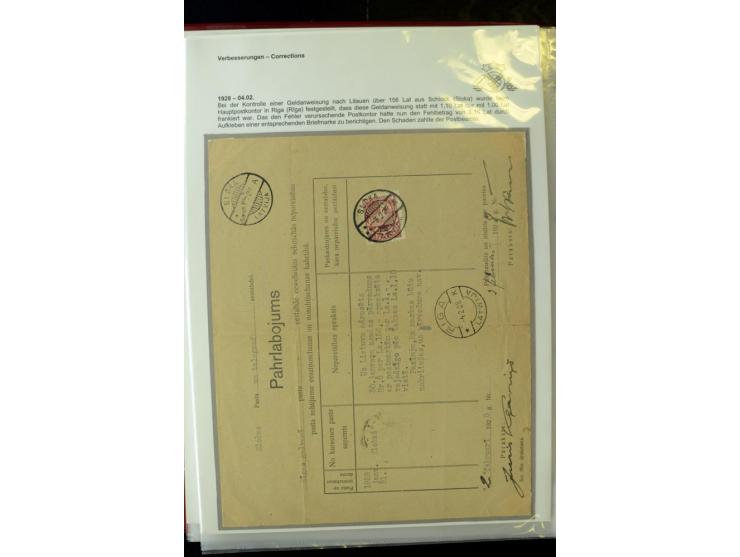 POSTFORMULARE: 1919/40, umfangreiche Sammlung von über 80 Ganzstücken, dabei "Au Bureau des Postes", Umschläge des Postscheck