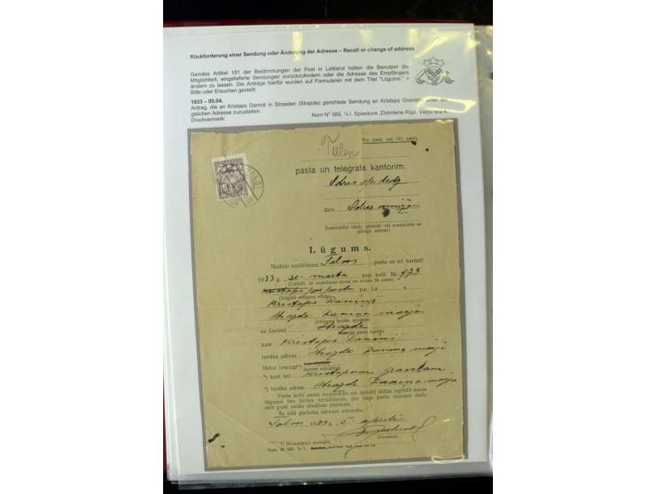 POSTFORMULARE: 1919/40, umfangreiche Sammlung von über 80 Ganzstücken, dabei "Au Bureau des Postes", Umschläge des Postscheck