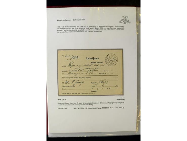 POSTFORMULARE: 1919/40, umfangreiche Sammlung von über 80 Ganzstücken, dabei "Au Bureau des Postes", Umschläge des Postscheck