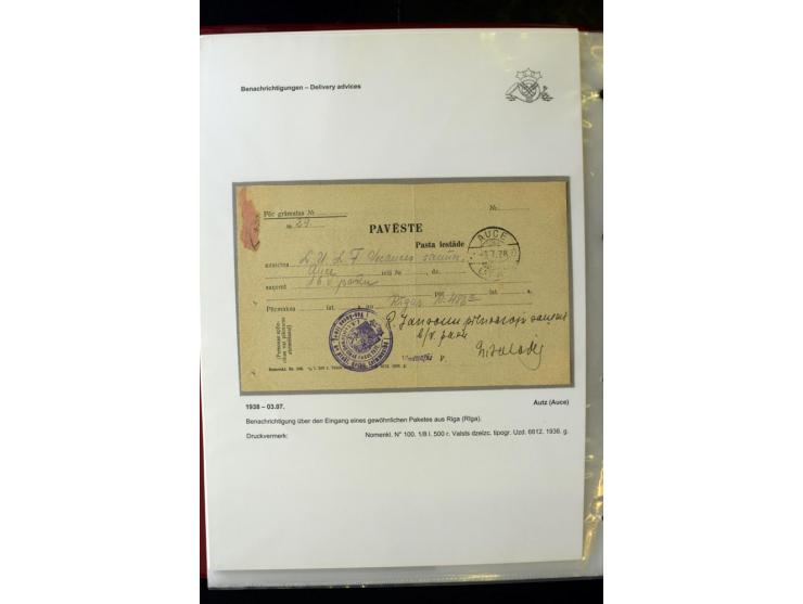 POSTFORMULARE: 1919/40, umfangreiche Sammlung von über 80 Ganzstücken, dabei "Au Bureau des Postes", Umschläge des Postscheck