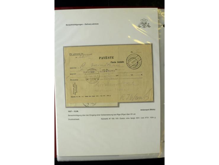 POSTFORMULARE: 1919/40, umfangreiche Sammlung von über 80 Ganzstücken, dabei "Au Bureau des Postes", Umschläge des Postscheck